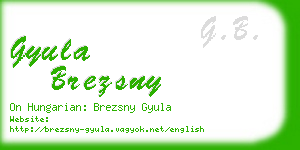 gyula brezsny business card